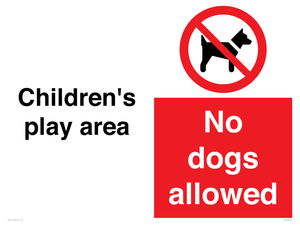 Children's play area. No dogs allowed